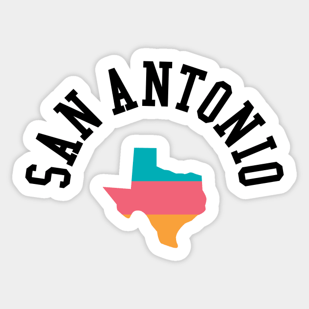 San Antonio Pride Basketball Fan T-Shirt: Show Your Love for Texas Hoops & Local Spirit Sticker by CC0hort